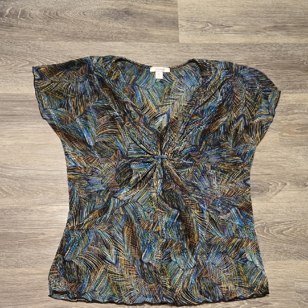 Dress Barn Crinkle Fold Blouse Size XL